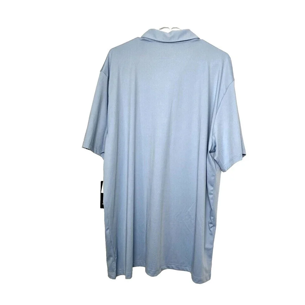 Adidas Golf Polo Shirt Plus Size 2XL Blue Men's Dry Wicking UPF Sun Protection